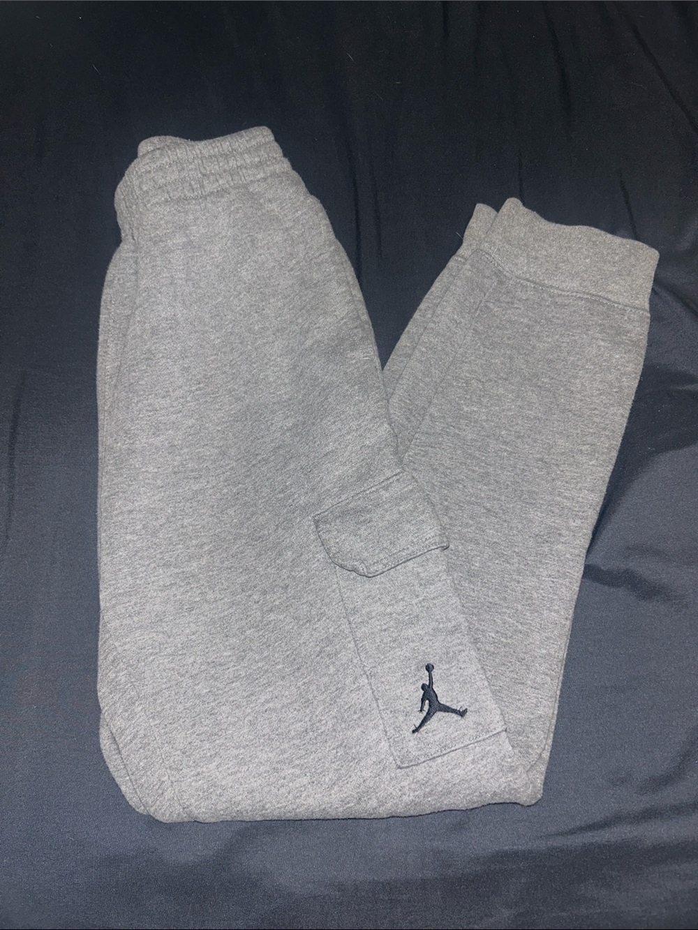Jordan Kids Gray Jogger Sweatpants with Jumpman Patch